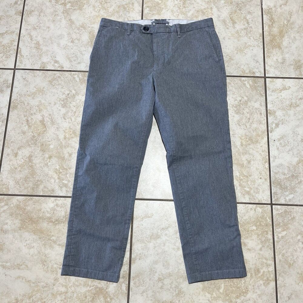 Proper Cloth Japanese Grey Melange Stretch Twill Pants Mens Size 34